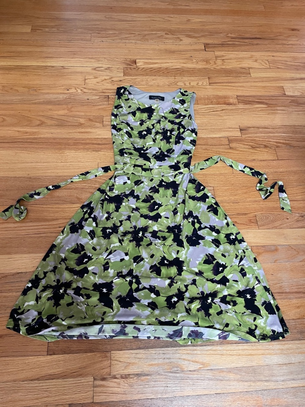 Green Floral Tank Dress
